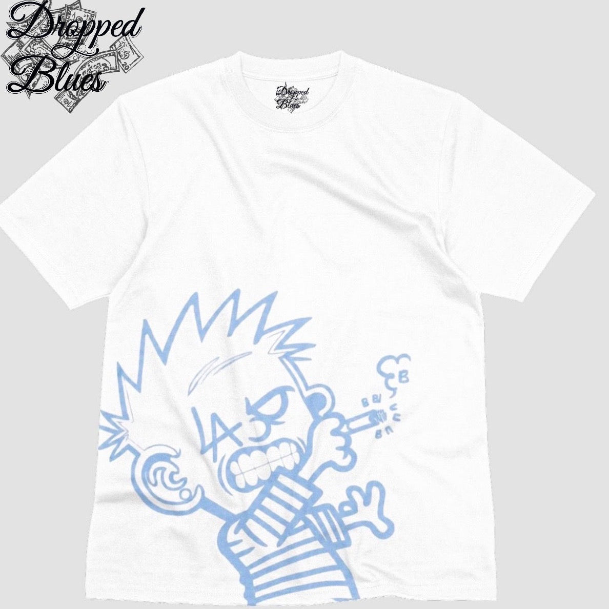 DroppedBlues White Smoking T-Shirt