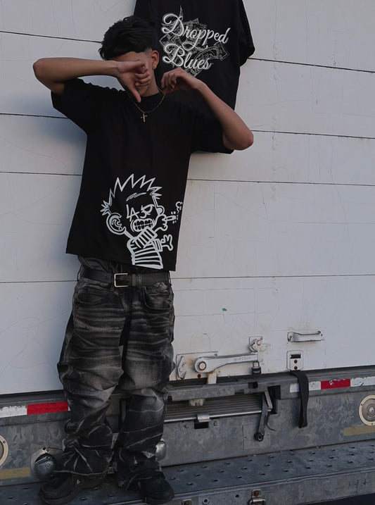 DroppedBlues Black Smoking T-Shirt